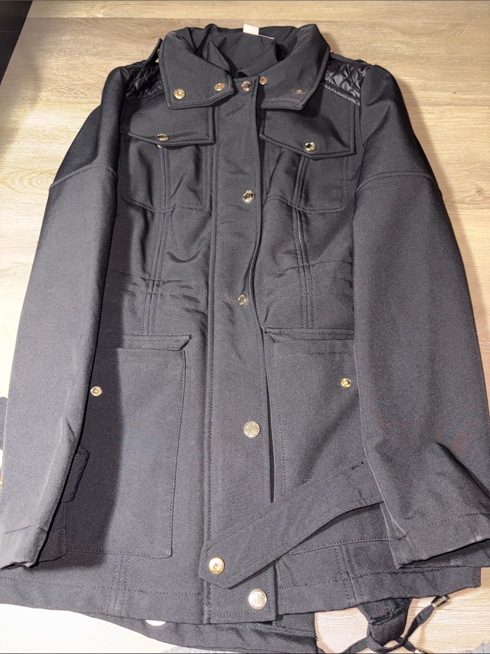 MICHAEL Michael Kors Black Jacket with Gold Hardware